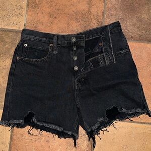 We the Free high rise black buttonfly shorts size 28